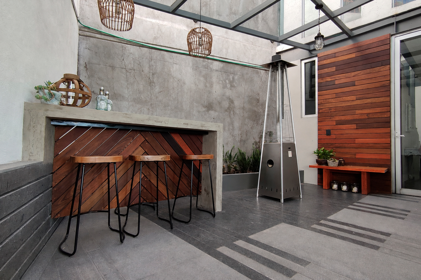 Interior arquitectónico contemporáneo